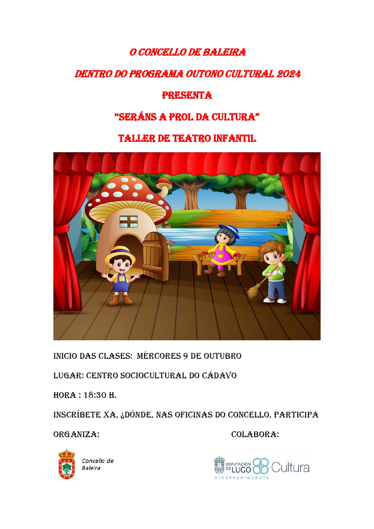CARTEL TALLER DE TEATRO INFANTIL
